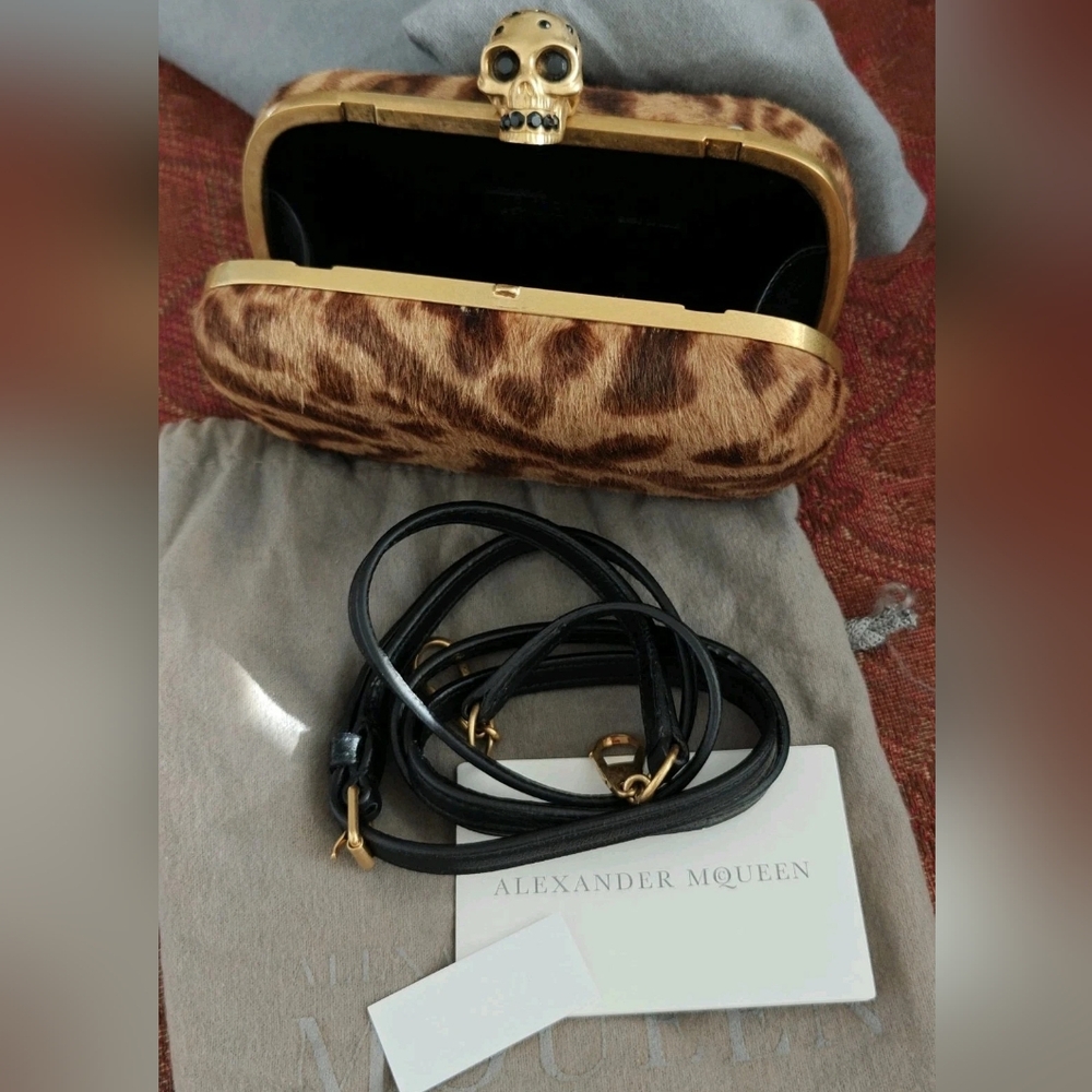 Alexander McQueen Leopard Print Clutch